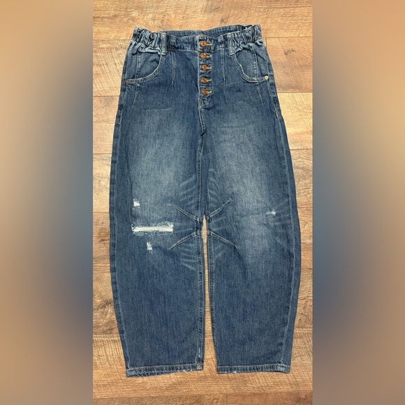 Anthropologie Pilcro The Arch Tapered Cotton Blend Jeans Size 27 - Picture 2 of 6